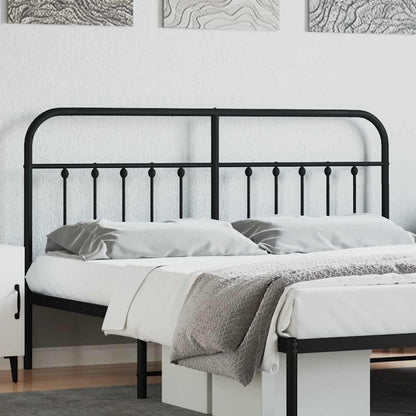 vidaXL Metal Replace Headboard Black 160 cm 1