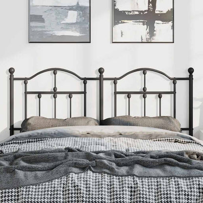 vidaXL Headboard | Black | Steel | Double Bed | Durable | Black Headboard 3