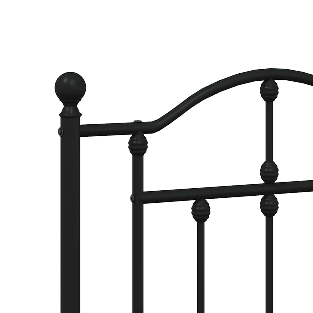 vidaXL Headboard | Black | Steel | Double Bed | Durable | Black Headboard 6