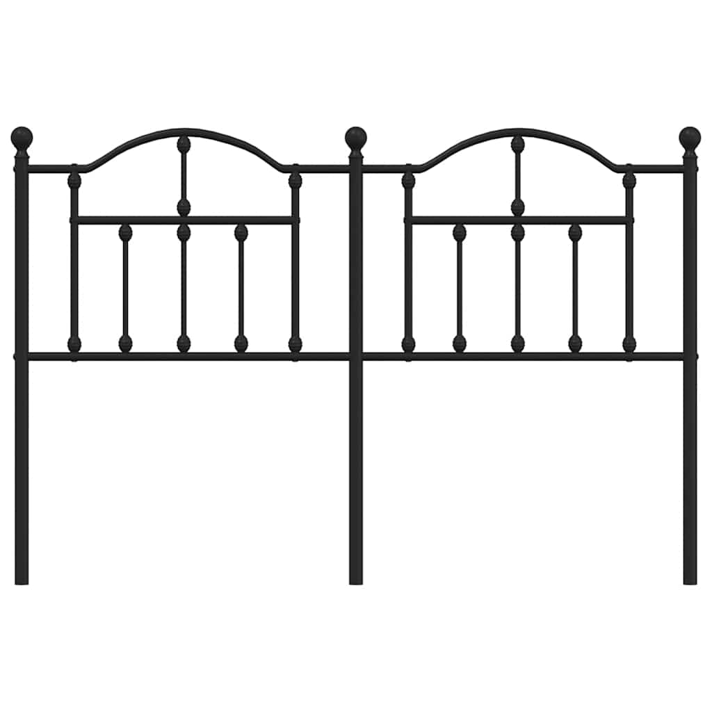 vidaXL Metal Replace Headboard Black 150 cm 4