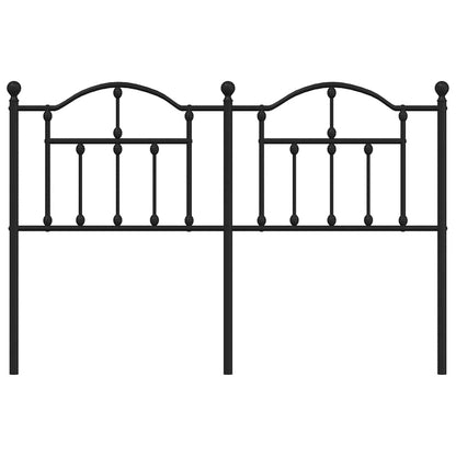 vidaXL Metal Replace Headboard Black 150 cm 4