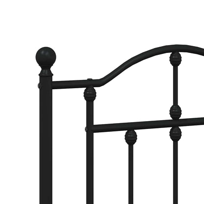 vidaXL Metal Replace Headboard Black 150 cm 6