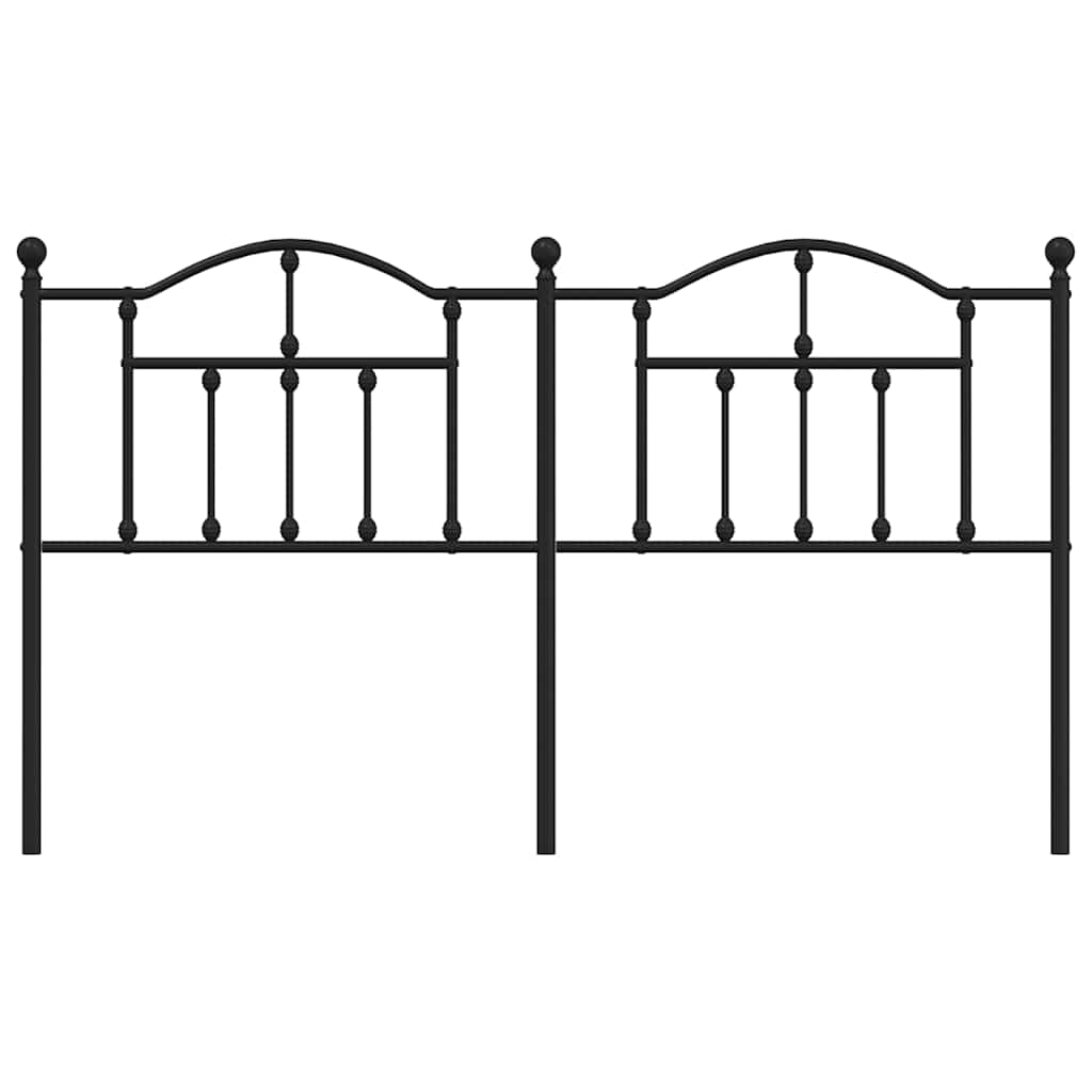 vidaXL Metal Replace Headboard Black 160 cm 3