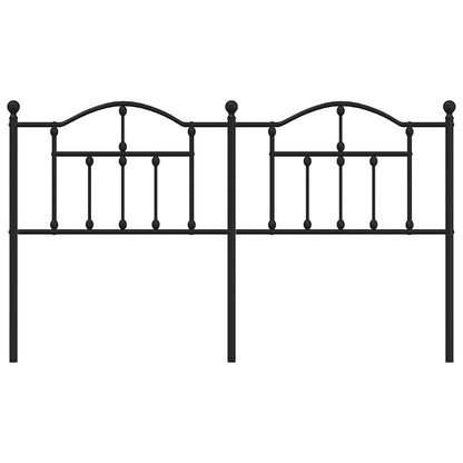 vidaXL Metal Replace Headboard Black 160 cm 3