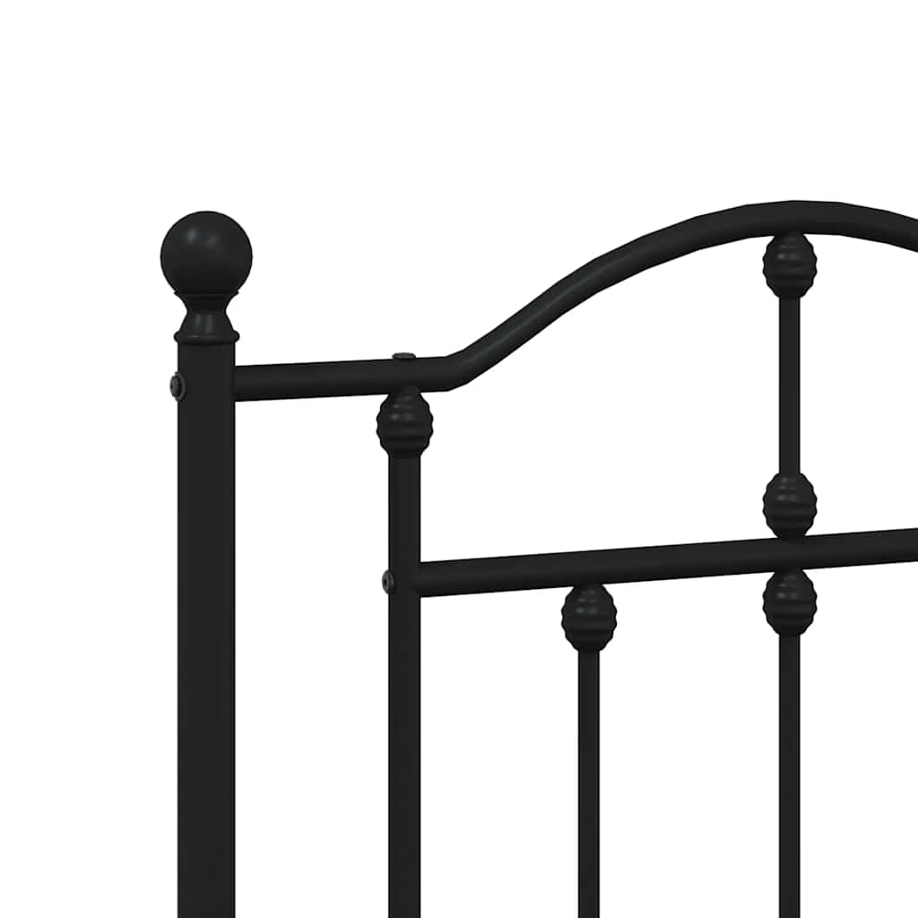 vidaXL Metal Replace Headboard Black 160 cm 5