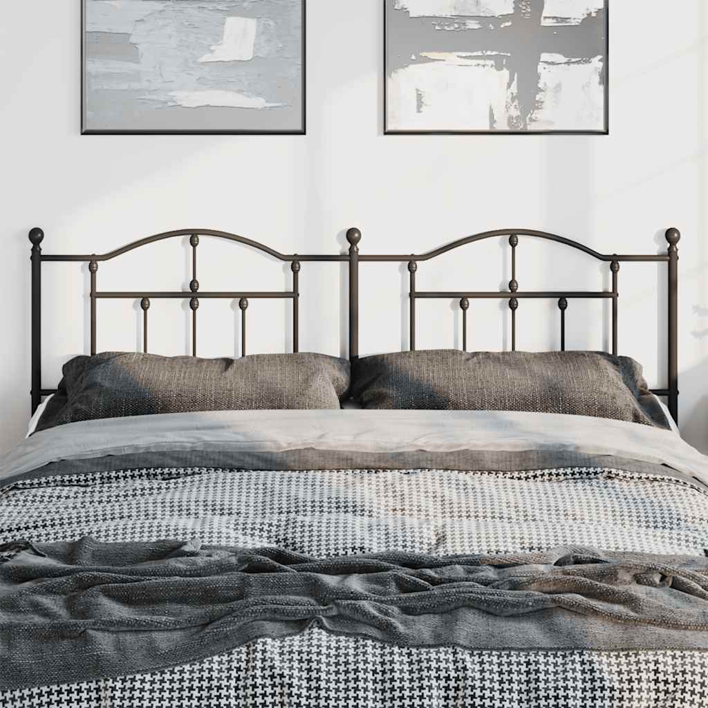 vidaXL Metal Replace Headboard Black 180 cm 3