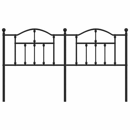 vidaXL Metal Replace Headboard Black 180 cm 4