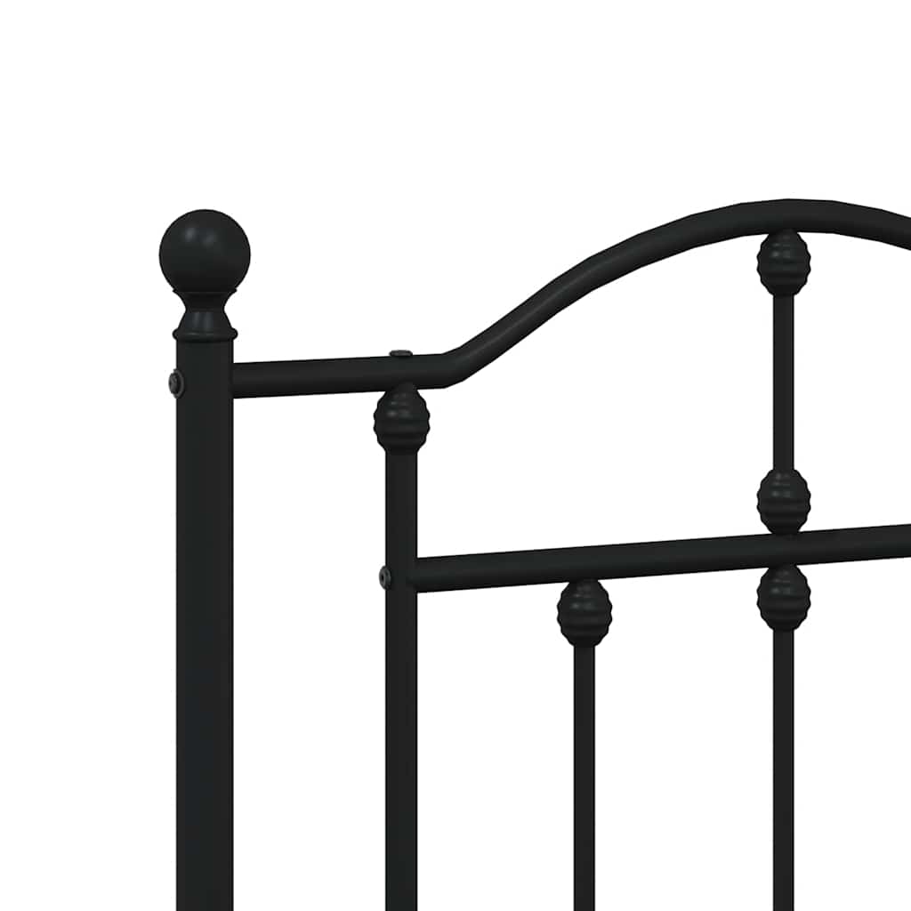vidaXL Metal Replace Headboard Black 180 cm 6