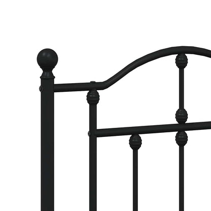 vidaXL Metal Replace Headboard Black 180 cm 6