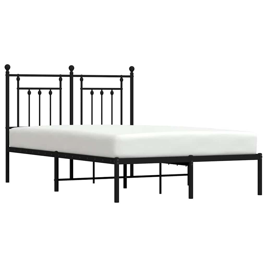 vidaXL Bed Frame | Black | Powder-Coated Steel | Double | Bed Frame 5
