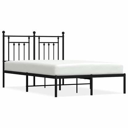 vidaXL Bed Frame | Black | Powder-Coated Steel | 135 x 190 cm | Bed Frame 2