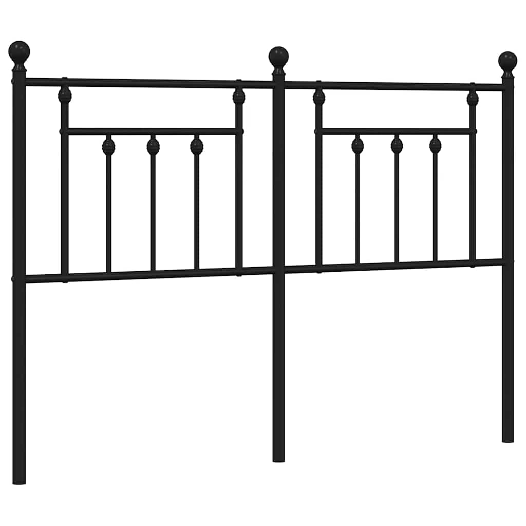 vidaXL Metal Replace Headboard Black 135 cm 2