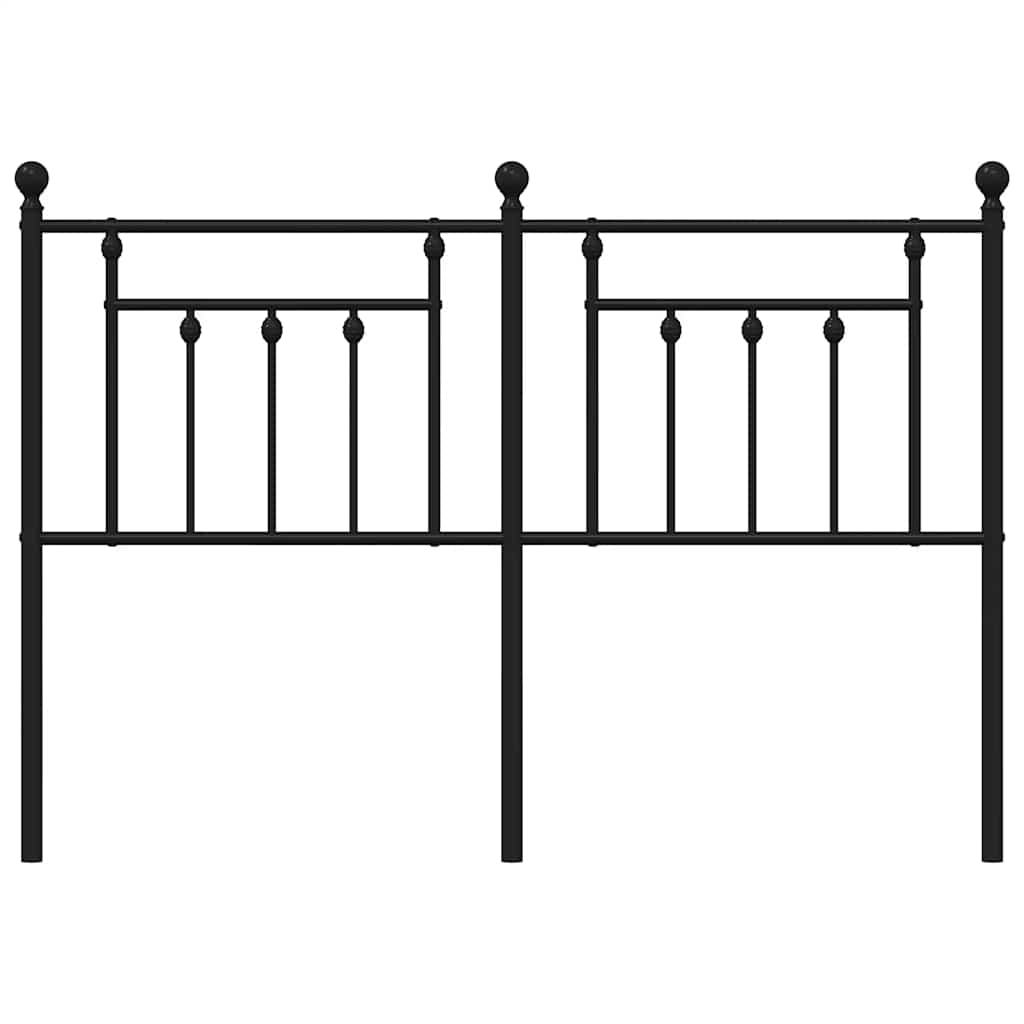 vidaXL Metal Replace Headboard Black 135 cm 4