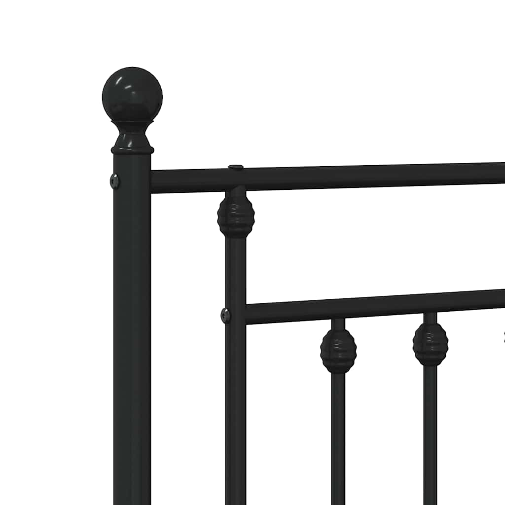 vidaXL Metal Replace Headboard Black 135 cm 6
