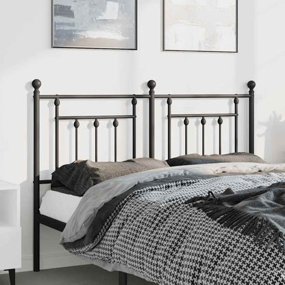 vidaXL Metal Replace Headboard Black 135 cm 1