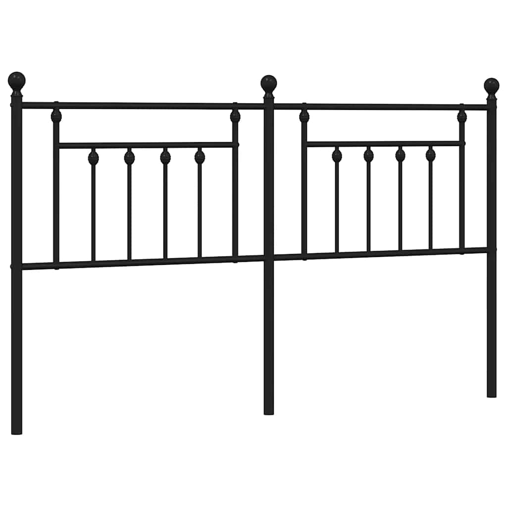 vidaXL Metal Replace Headboard Black 180 cm 2