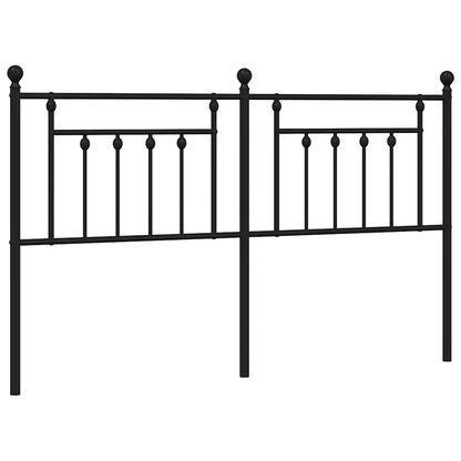 vidaXL Metal Replace Headboard Black 180 cm 2
