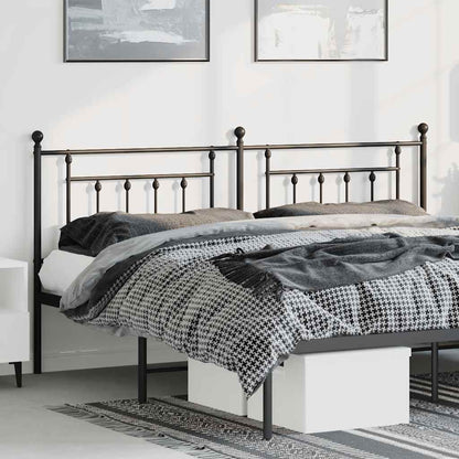 vidaXL Metal Replace Headboard Black 180 cm 1