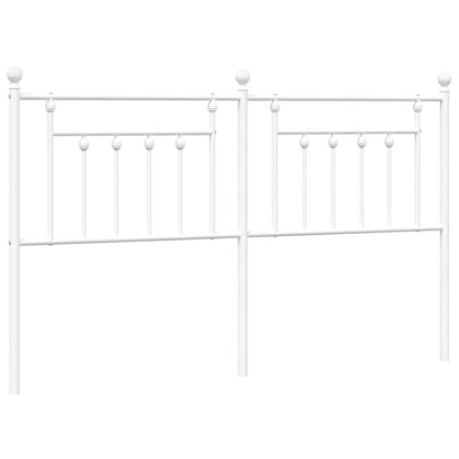 vidaXL Metal Replace Headboard White 160 cm 2