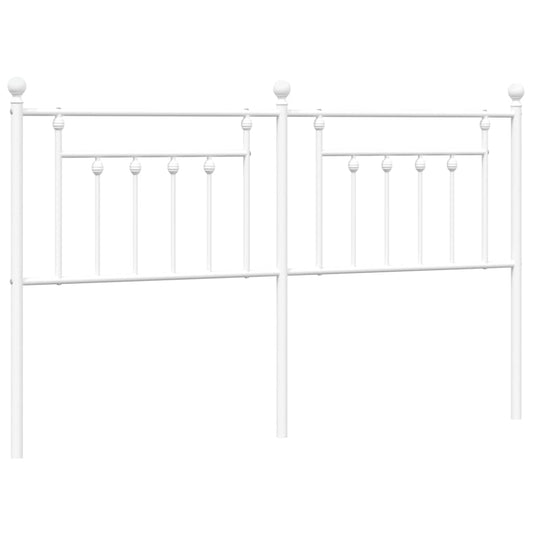 vidaXL Metal Replace Headboard White 160 cm 2