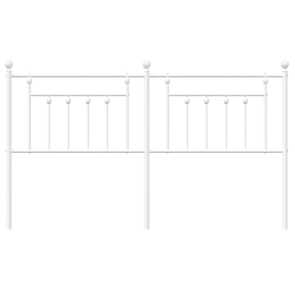 vidaXL Metal Replace Headboard White 160 cm 4