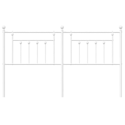 vidaXL Metal Replace Headboard White 160 cm 4