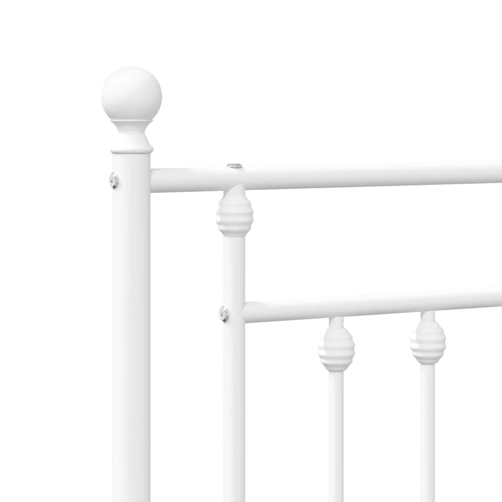 vidaXL Metal Replace Headboard White 160 cm 6