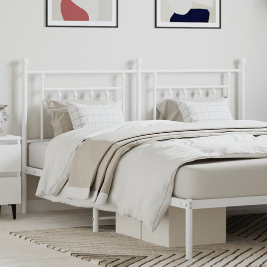 vidaXL Metal Replace Headboard White 160 cm 1