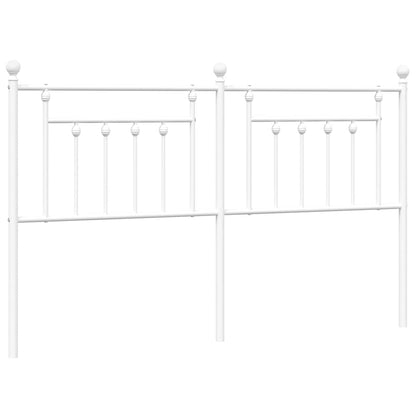 vidaXL Metal Replace Headboard White 180 cm 2