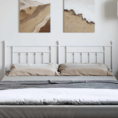 vidaXL Metal Replace Headboard White 180 cm 3