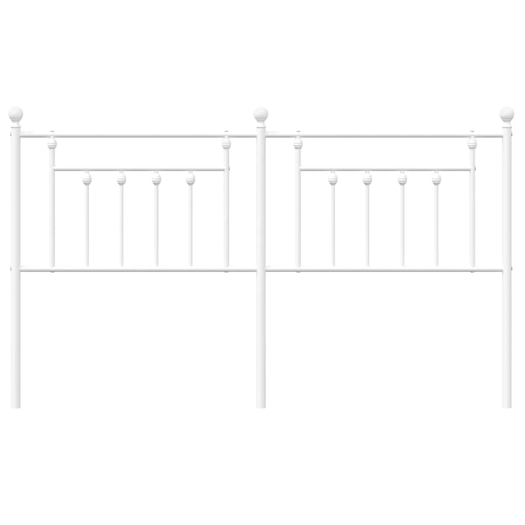 vidaXL Metal Replace Headboard White 180 cm 4