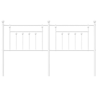 vidaXL Metal Replace Headboard White 180 cm 4