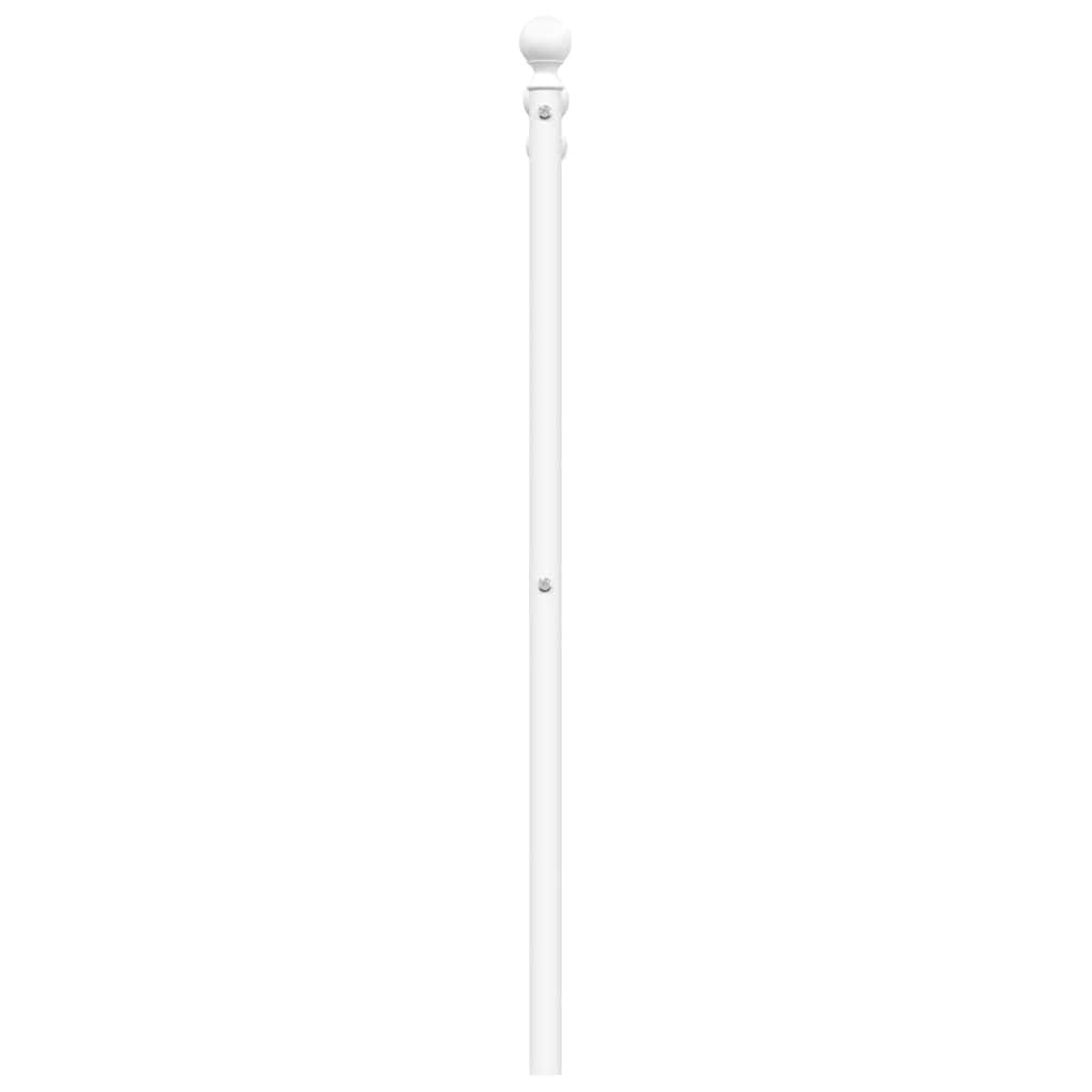 vidaXL Metal Replace Headboard White 180 cm 5