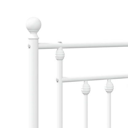 vidaXL Metal Replace Headboard White 180 cm 6