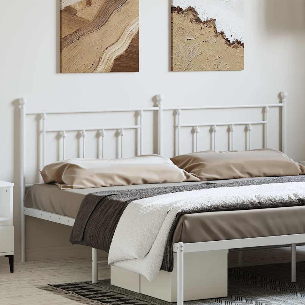 vidaXL Metal Replace Headboard White 180 cm 1