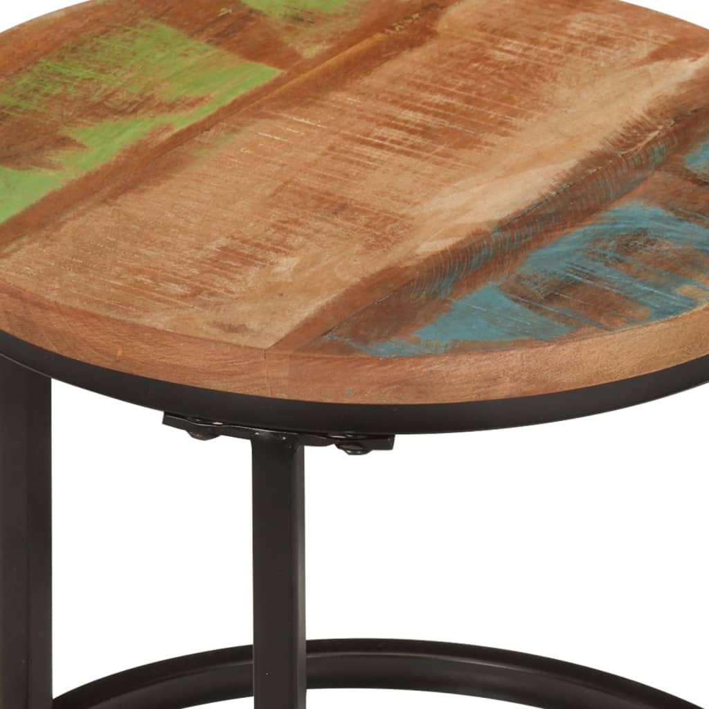 vidaXL Nesting Tables 3 pcs Solid Wood Reclaimed 5