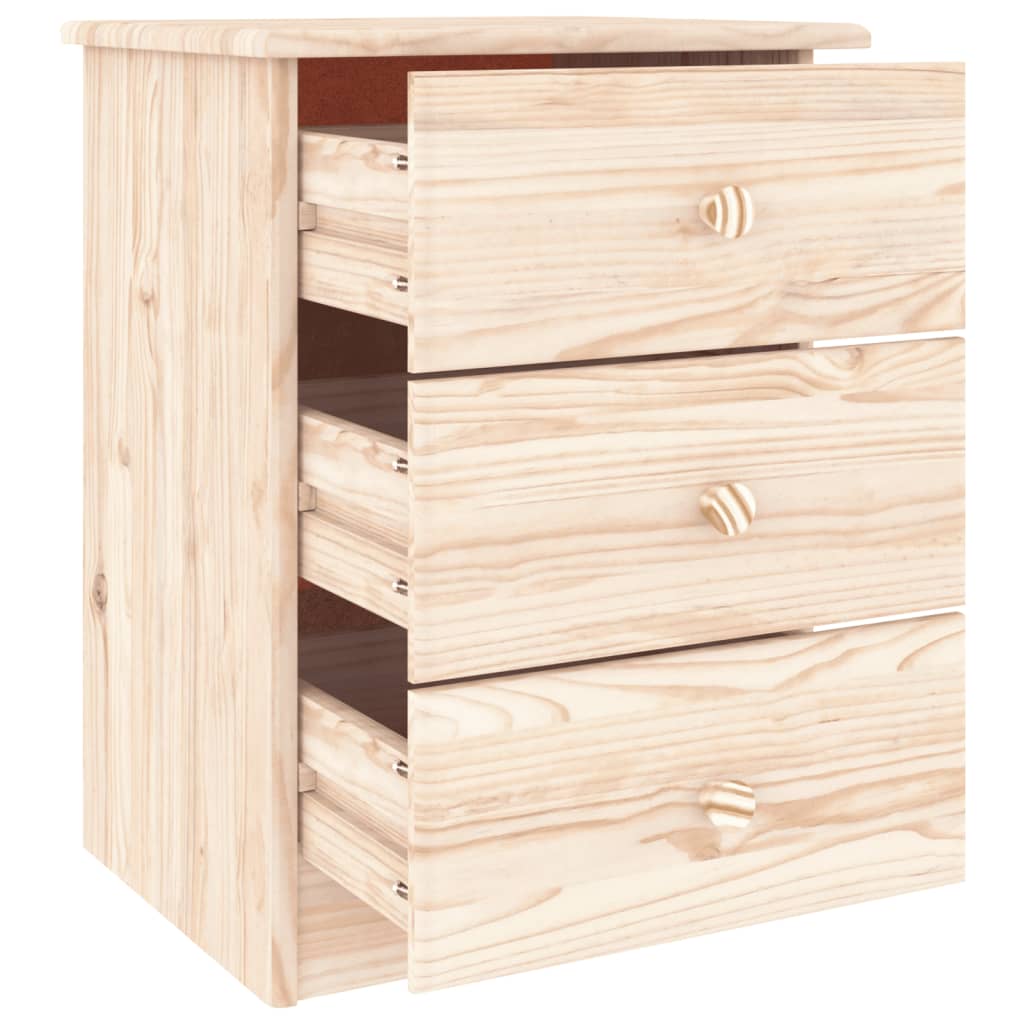 vidaXL Bedside Cabinet ALTA 41x35x55.5 Solid Wood Pine 4