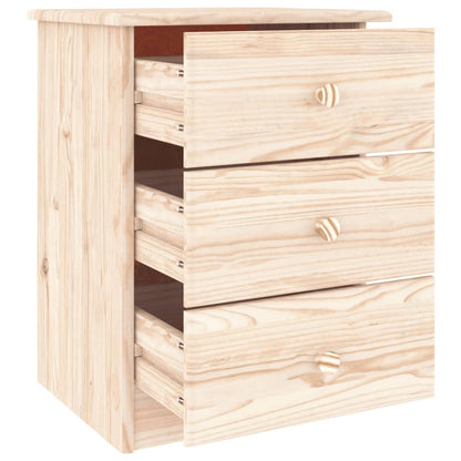 vidaXL Bedside Cabinet ALTA 41x35x55.5 Solid Wood Pine 4