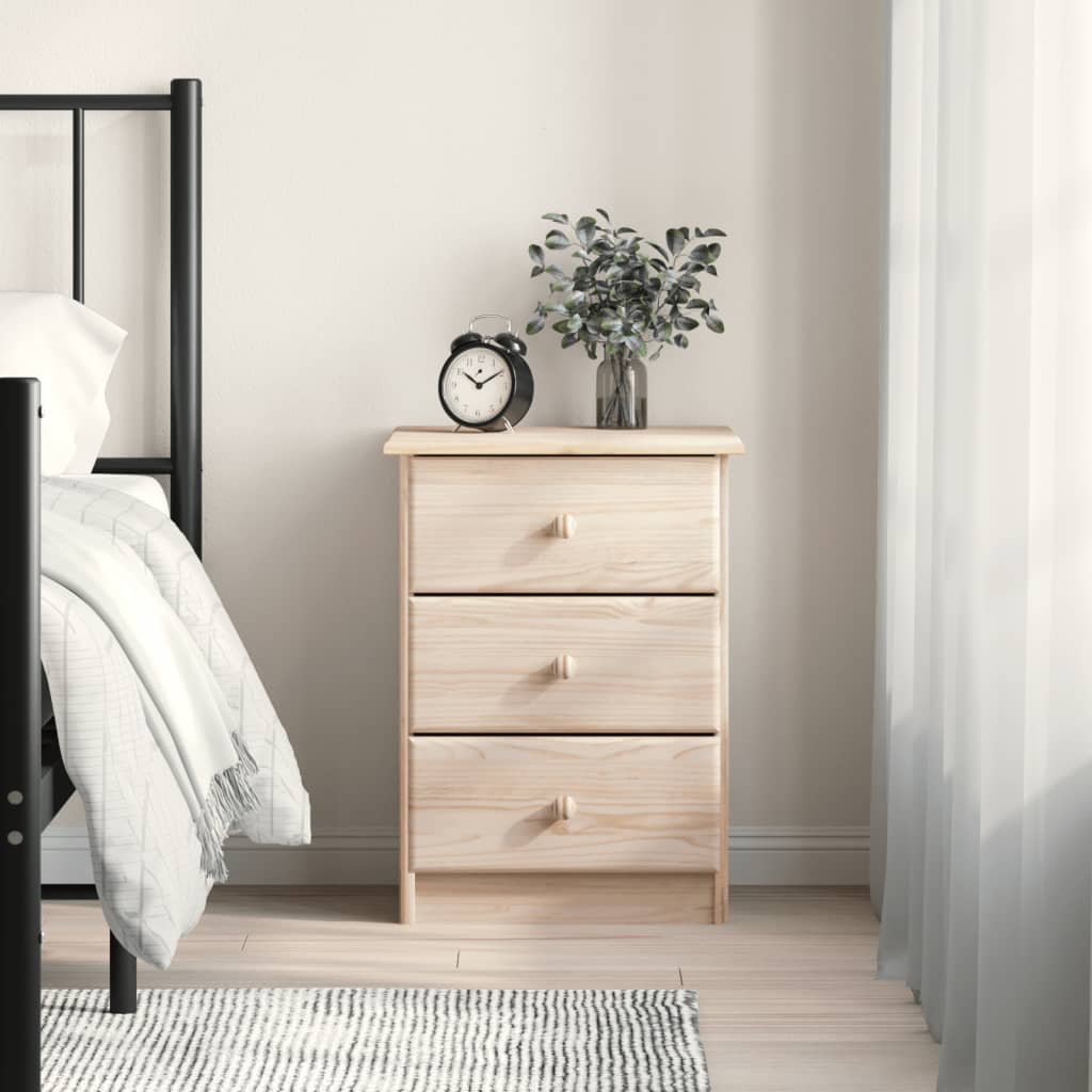 vidaXL Bedside Cabinet ALTA 41x35x55.5 Solid Wood Pine 1