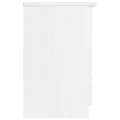vidaXL Bedside Cabinet ALTA White 41x35x55.5 cm Solid Wood Pine 5