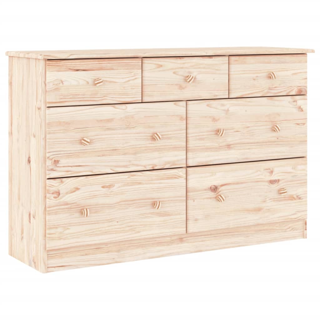 vidaXL Chest of Drawers ALTA 112x35x73 cm Solid Wood Pine 2