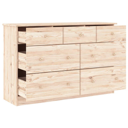 vidaXL Chest of Drawers ALTA 112x35x73 cm Solid Wood Pine 3