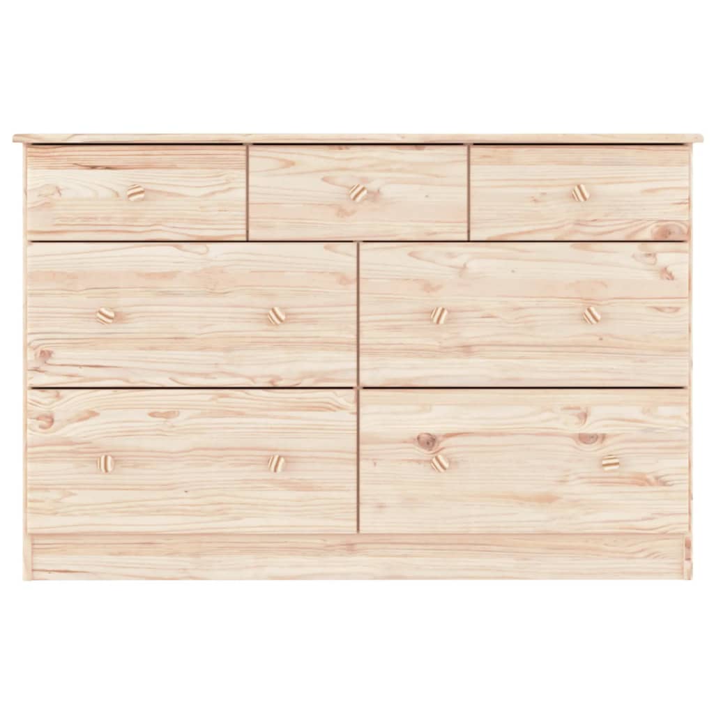 vidaXL Chest of Drawers ALTA 112x35x73 cm Solid Wood Pine 4
