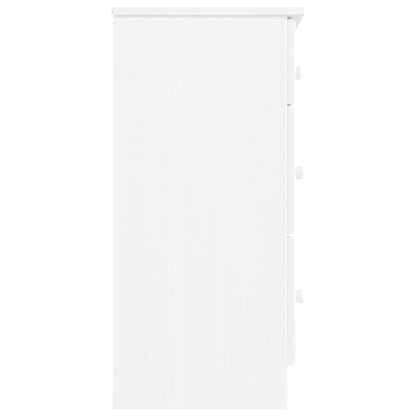 vidaXL Chest of Drawers ALTA White 112x35x73 cm Solid Wood Pine 5