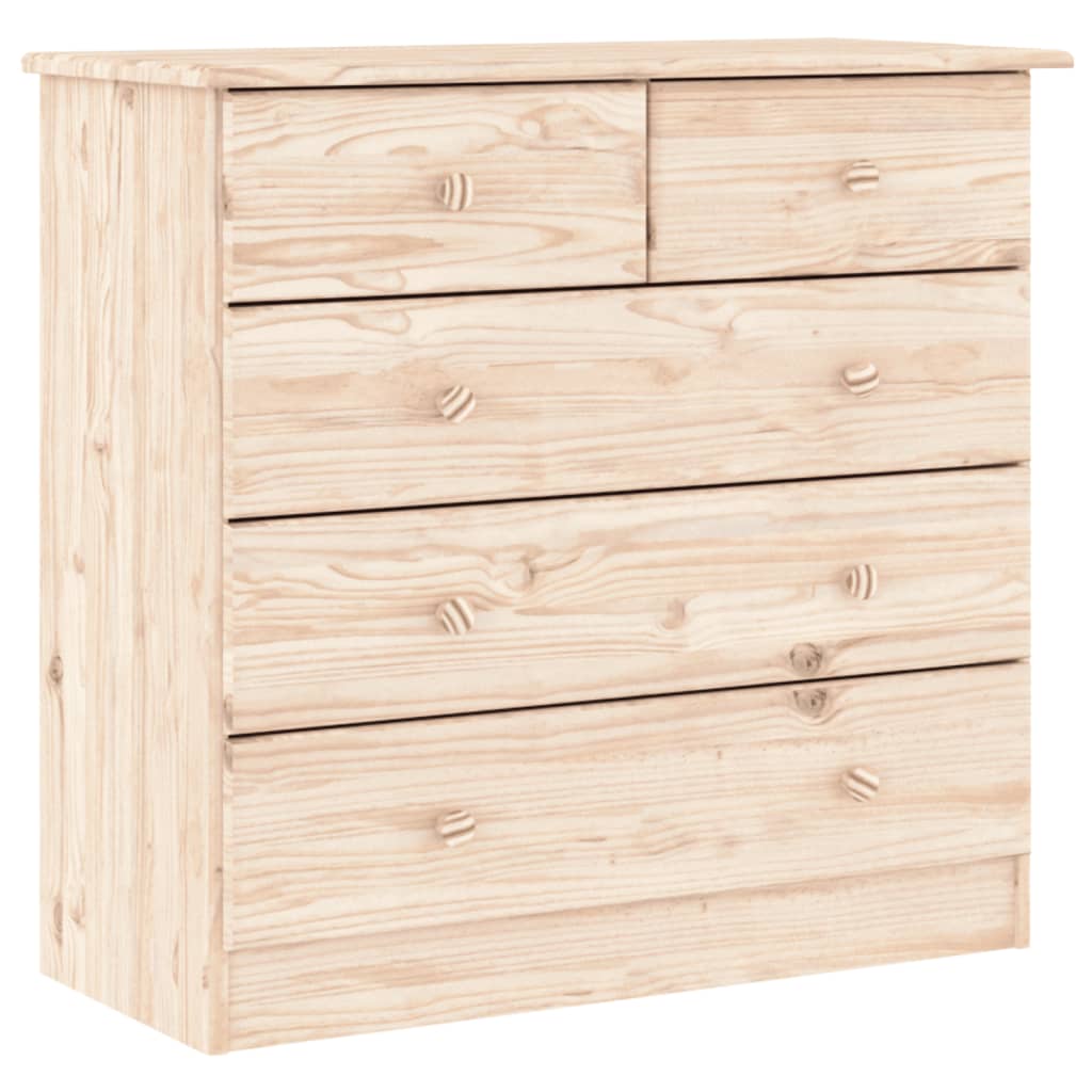 vidaXL Chest of Drawers ALTA 77x35x73 cm Solid Wood Pine 2