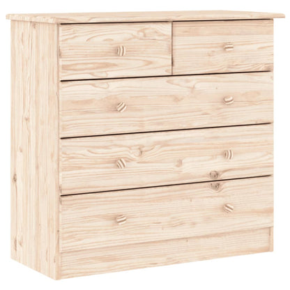 vidaXL Chest of Drawers ALTA 77x35x73 cm Solid Wood Pine 2