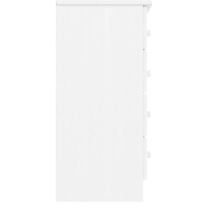vidaXL Chest of Drawers ALTA White 77x35x73 cm Solid Wood Pine 5