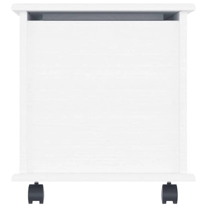vidaXL Storage Chest with Wheels ALTA White 73x39.5x43 cm Solid Wood Pine 6