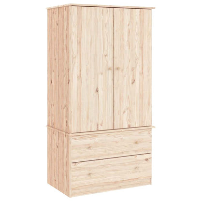 vidaXL Wardrobe ALTA 90x55x170 cm Solid Wood Pine 2