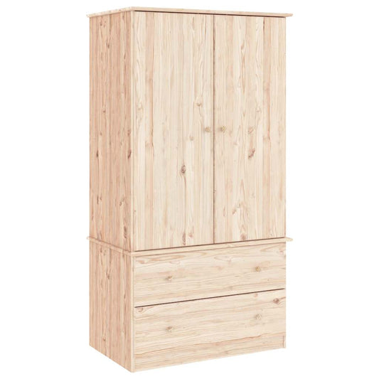 vidaXL Wardrobe ALTA 90x55x170 cm Solid Wood Pine 2